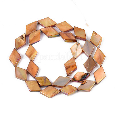 Окрашенные нити бусин из натуральных пресноводных ракушек SHEL-T020-13B-1