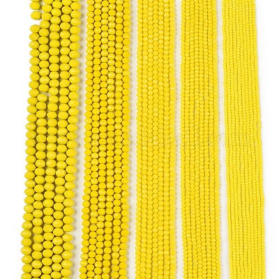 Непрозрачный сплошной цвет имитация нефрита стеклянные бусины пряди EGLA-A044-P3mm-D04-1