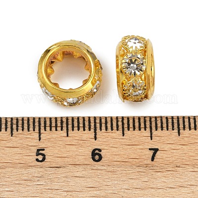 Латунные бусины со стразами  KK-U071-02B-01G-1