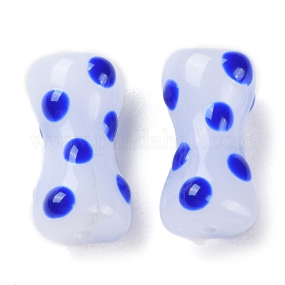 Ручной работы ухабистым Шарики Lampwork LAMP-C012-01B-1