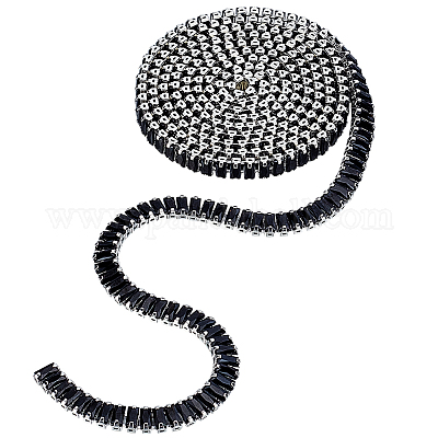 Латунные цепочки с микропаве из черного кубического циркония CHC-WH0022-002P-1