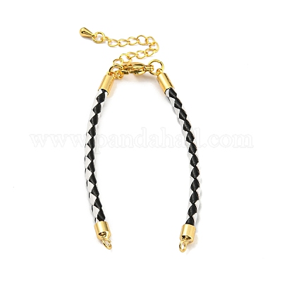 Wholesale Leather Braided Cord Link Bracelets 