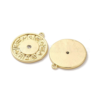 Латунные микро проложить кубического циркония подвески KK-D388-09G-1