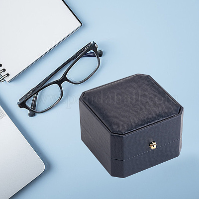 2 шт. подарочные коробки для ожерелий из искусственной кожи LBOX-CL0001-02-1