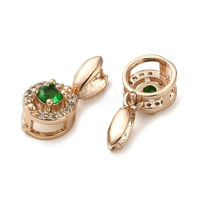 Стеллажное покрытие латунь микро паве кубический цирконий ледоруб щепотка поручни KK-K340-31RG-1