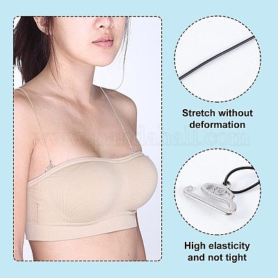 6 Pair Invisible Clear Bra Straps Soft Transparent Replacement Bra