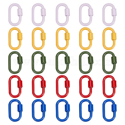 5 шт. 5-х цветные карабины из сплава с винтовым фиксатором FIND-FI0001-12-1