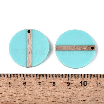 Подвески из смолы и дерева RESI-T057-52A-1