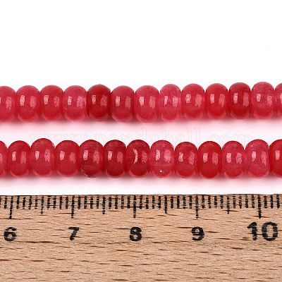 Окрашенные природные белый нефрит бисер пряди G-T139-59A-05-1