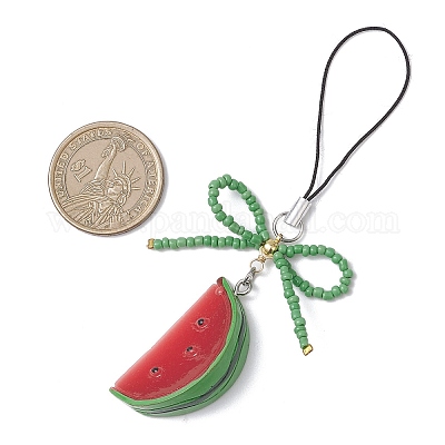 3 шт. подвесных украшений из стеклянных семян и смолы HJEW-TA00437-1