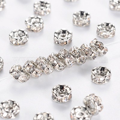 Messing Strass Zwischen perlen&nbsp;RB-A014-L4mm-01P-NF-1