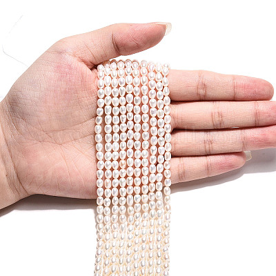 Нити из натурального культивированного пресноводного жемчуга PEAR-N024-03-4AB-1