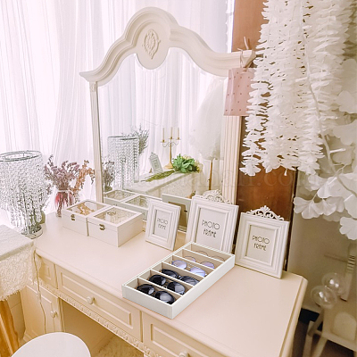 6 держатель для хранения солнцезащитных очков Grids Velvet&nbsp;ODIS-WH0099-130-1