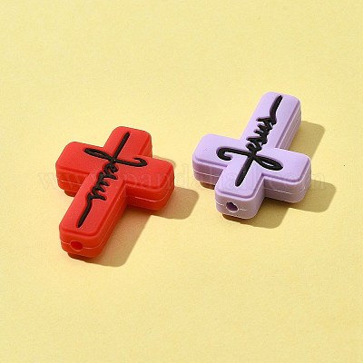 5шт 5 цвета силиконовые бусины SIL-FS0001-06A-1