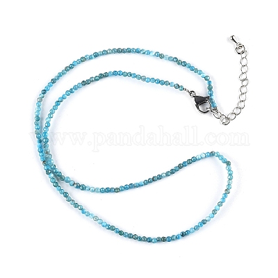 Натуральные апатитовые колье из бисера NJEW-JN02492-02-1