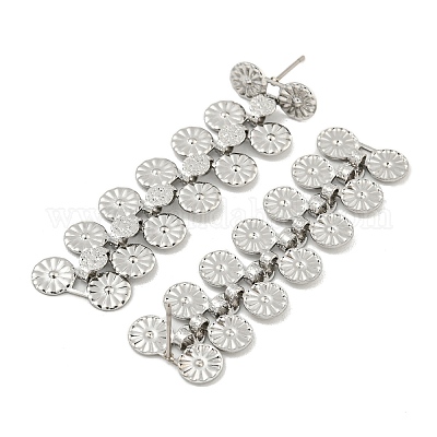 Серьги-гвоздики из нержавеющей стали 304 EJEW-S229-08P-1