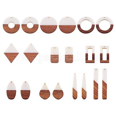 Подвески из смолы и дерева RESI-TA0001-11-1