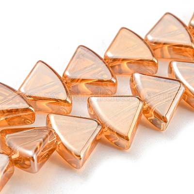 Нити прозрачных стеклянных бусин с жемчужным блеском EGLA-G037-08A-PL01-1