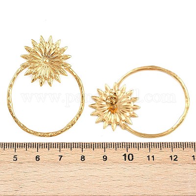 Серьги-гвоздики в форме цветка из нержавеющей стали 304 EJEW-I320-16G-1