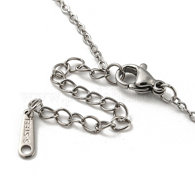 Ожерелья с подвеской в виде сердца из латуни с микропаве ко Дню матери и кубическим цирконием NJEW-R263-03B-P-1