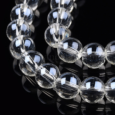 Прозрачные стеклянные бусины гальваническим пряди GLAA-T032-T8mm-AA13-1