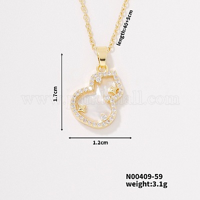 Модные латунные прозрачные кубические цирконии подвески кабельные цепочки ожерелья для женщин FN2830-5-1