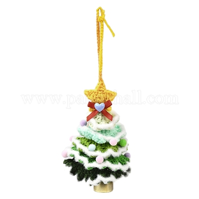 Таблички на дверь из шерстяной ткани для рождественской елки HJEW-B009-01-1