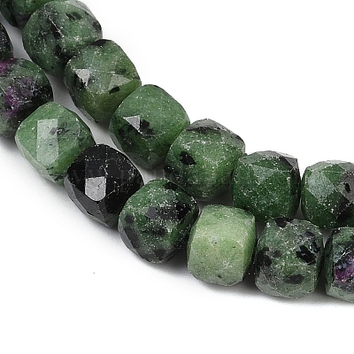 Натуральный рубин в цоизита бусин пряди G-H078-C39-6mm-1