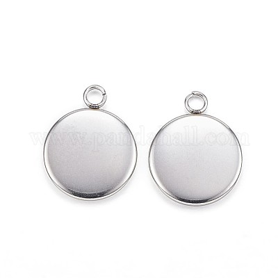 Подвеска-кабошон из нержавеющей стали 304 STAS-G127-13-10mm-P-1