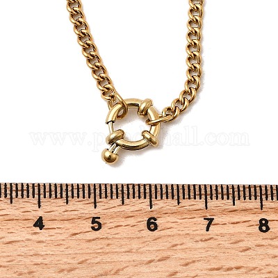 Женские витые цепочки из нержавеющей стали 304 с застежками-пружинными кольцами NJEW-Z091-08G-1