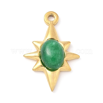 Подвески из окрашенных синтетических драгоценных камней STAS-R162-05G-03-1