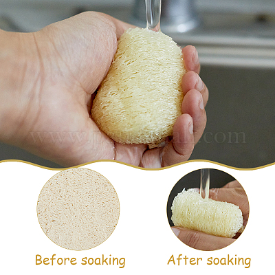 30 шт. 3 стиля натуральной мочалки-губки для отшелушивания кожи лица&nbsp;MRMJ-CN0001-02-1