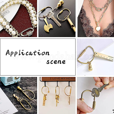 6 шт. подвески-замки с винтовым карабином из нержавеющей стали 304 STAS-UN0045-32-1