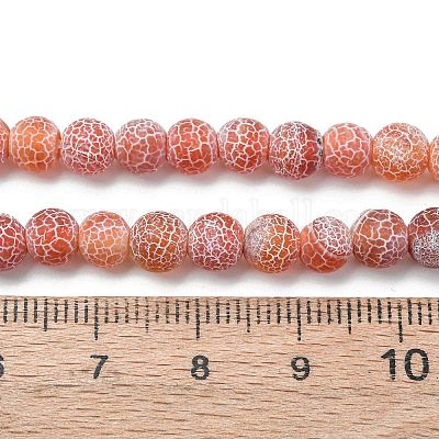 Естественные выветрившиеся агатовые бусины G-L534-08-6mm-1