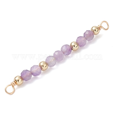 12 шт. 12 стиля подвески-соединители из натуральных смешанных камней с ограненными круглыми бусинами PALLOY-JF04686-1