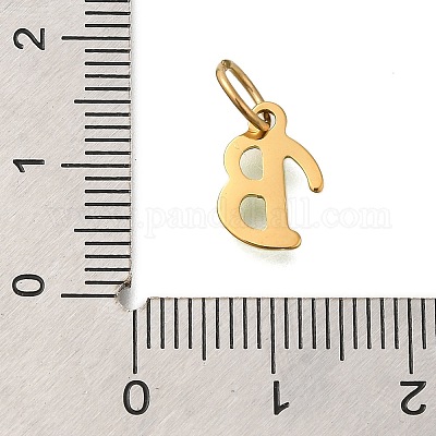 Ионное покрытие(ip) 304 нержавеющая сталь эмаль алфавит подвески STAS-F308-02G-B-1