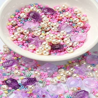 Тема океана: раскрашенные стеклянные бусины своими руками DIY-YW0008-82E-1