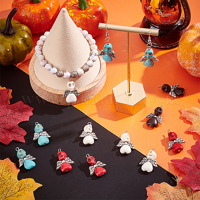 60 шт. подвески из синтетической бирюзы 4 цветов FIND-AR0003-26-1