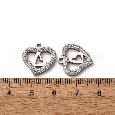 Подвески из нержавеющей стали 304 со стразами из глины STAS-P406-17B-P-1