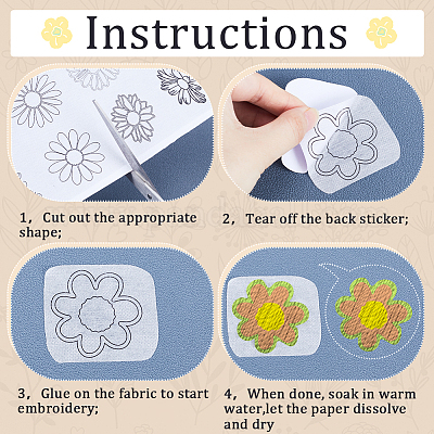 Водорастворимая ткань в богемном стиле DIY-WH0488-17L-1