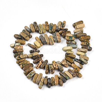 Нити бусин из натурального камня вердит G-T140-66-1