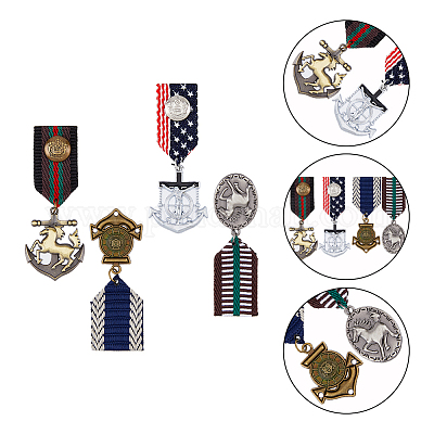 4 шт. 4 шт. булавки для лацкана с подвеской в виде якоря JEWB-FH0001-19-1