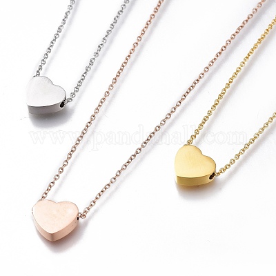 Ожерелья с подвеской в форме сердца из нержавеющей стали 304 NJEW-I240-25-1