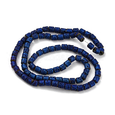 Гальванические бусины из натуральной лавы G-Z032-J03-11C-1