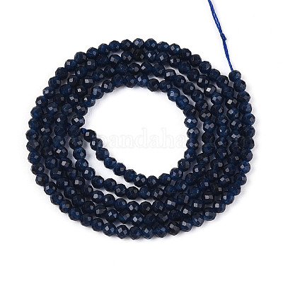 Крашеные бусины из натурального сапфира&nbsp;G-T143-05-1