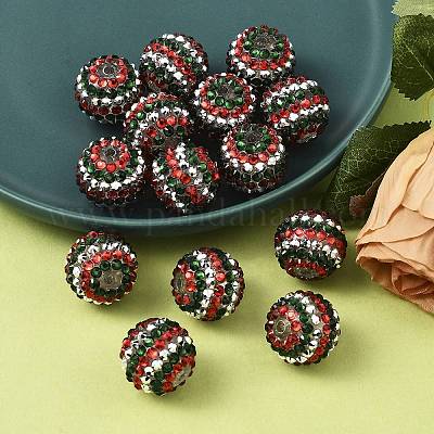 Рождественские темы смоляные стразы круглые бусины RESI-S313-18x20-09-1