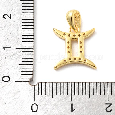 925 подвеска из стерлингового серебра с микропаве из прозрачных кубических цирконий STER-Z012-06G-04-1