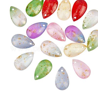 Benecreat 160шт 8.5x14.5мм окрашенные распылением стеклянные бусины в виде капелек GLAA-BC0001-05-1