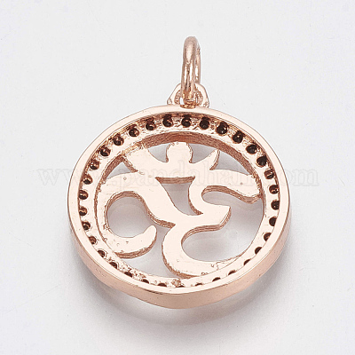 Латунные микро проложить кубического циркония подвески ZIRC-Q018-032RG-1