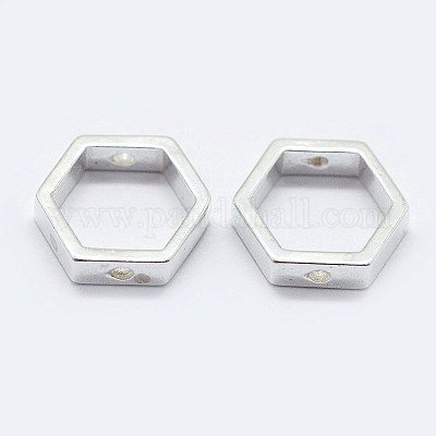 925 Sterling Silber Perlenrahmen&nbsp;STER-F036-12S-8.5x7.5-1